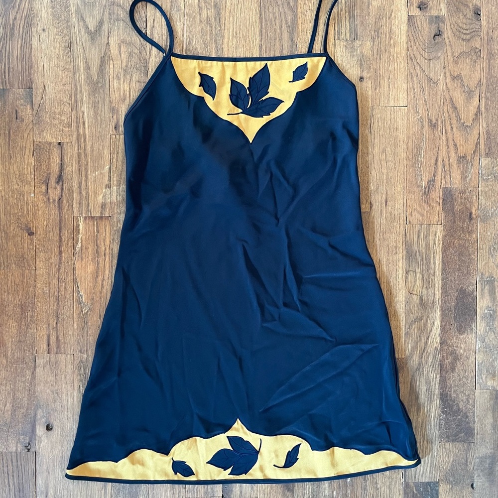 Victoria Secrets Vintage slip dress fall leaves RARE